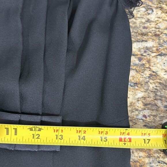 Rena Lange Black Lace Short Sleeve Button Closure Dress Size M - Picture 8 of 10